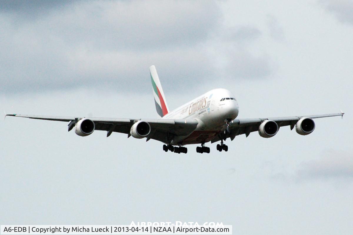 A6-EDB, 2008 Airbus A380-861 C/N 013, At Auckland