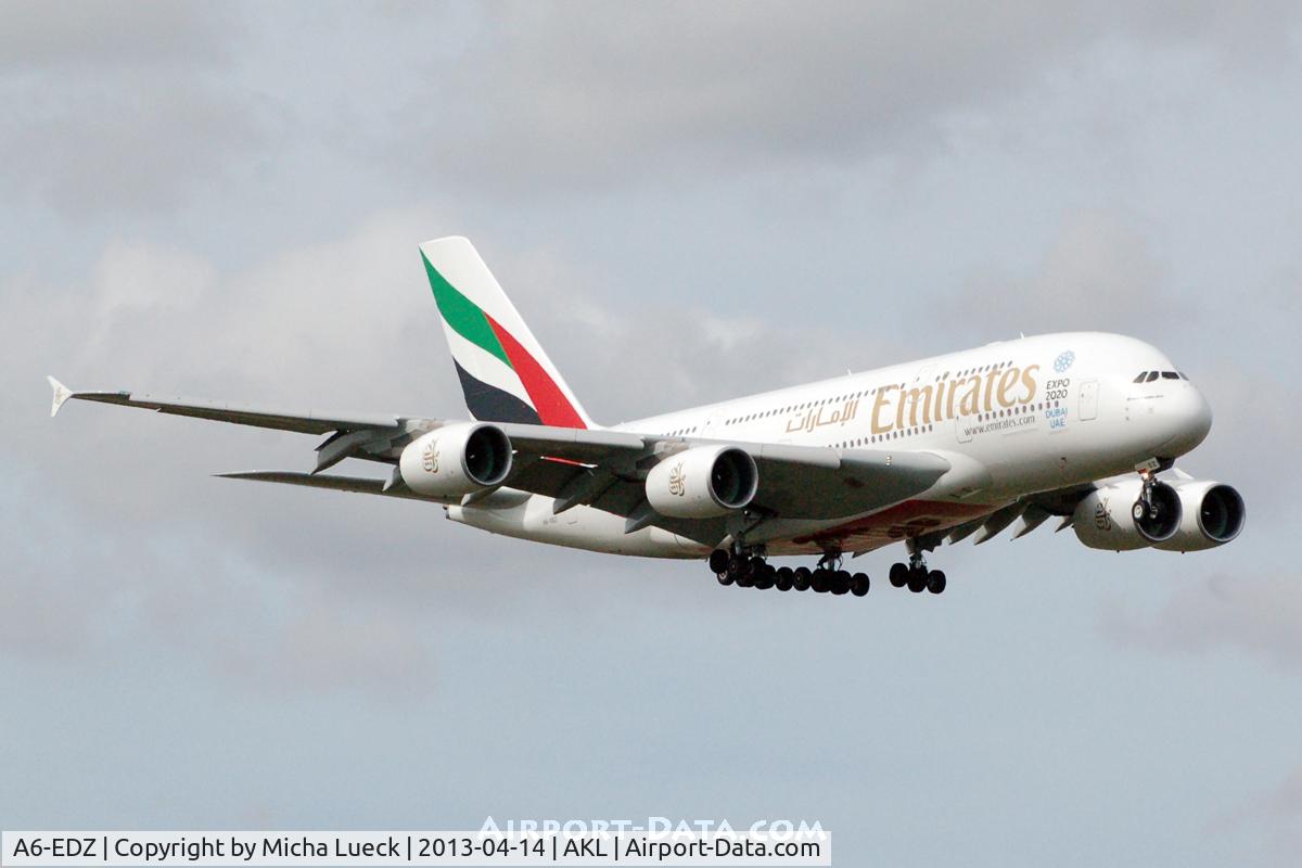 A6-EDZ, 2012 Airbus A380-861 C/N 107, At Auckland