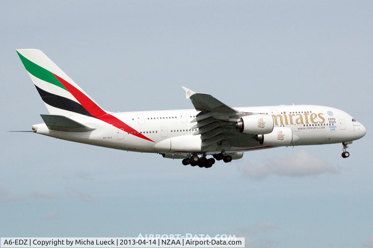A6-EDZ, 2012 Airbus A380-861 C/N 107, At Auckland