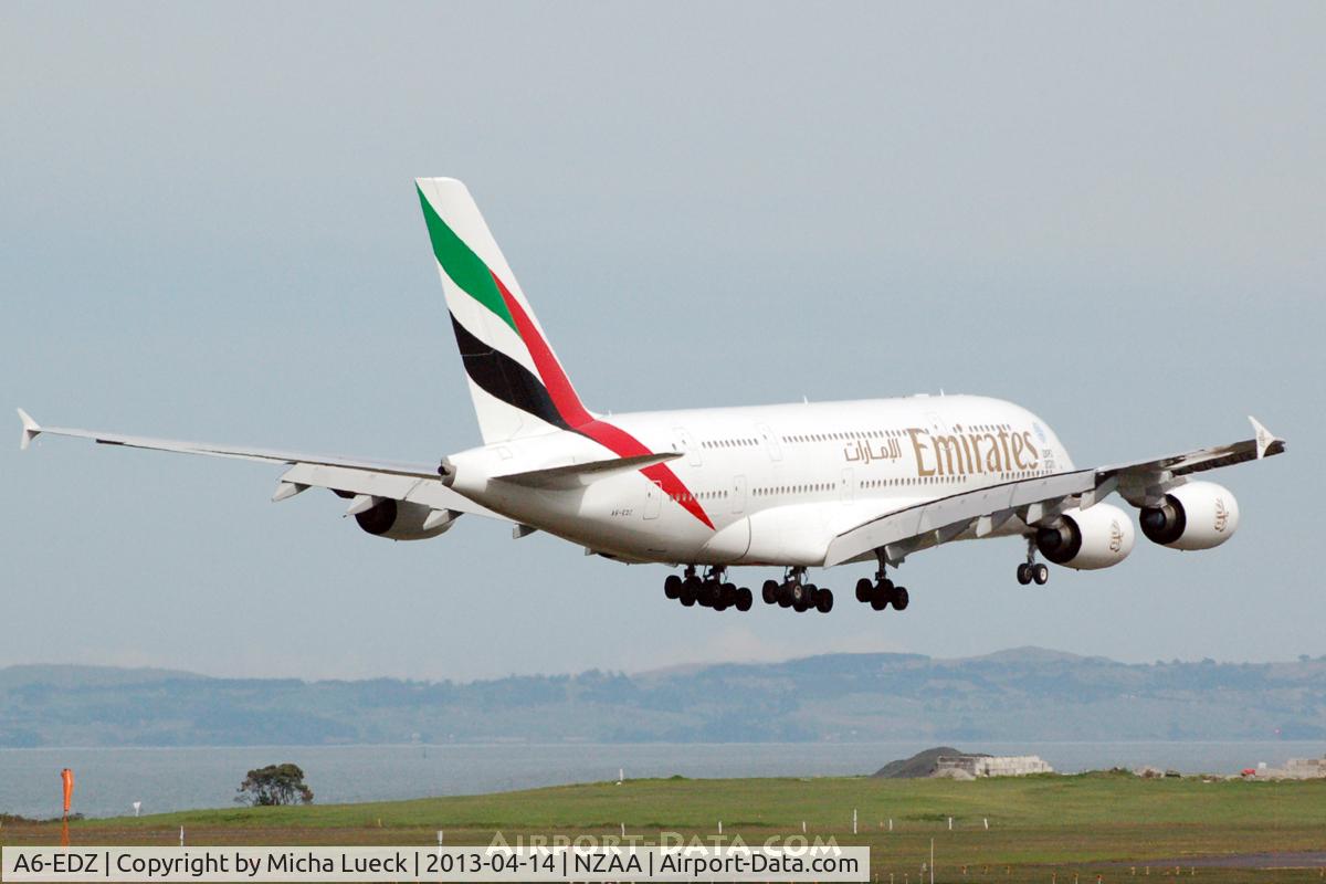 A6-EDZ, 2012 Airbus A380-861 C/N 107, At Auckland