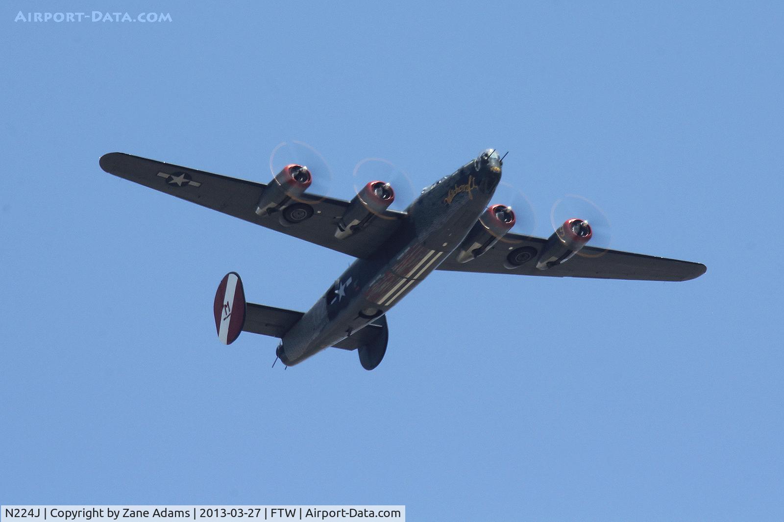 N224J, 1944 Consolidated B-24J-85-CF Liberator C/N 1347 (44-44052), Collins Foundation B-24 over south Fort Worth