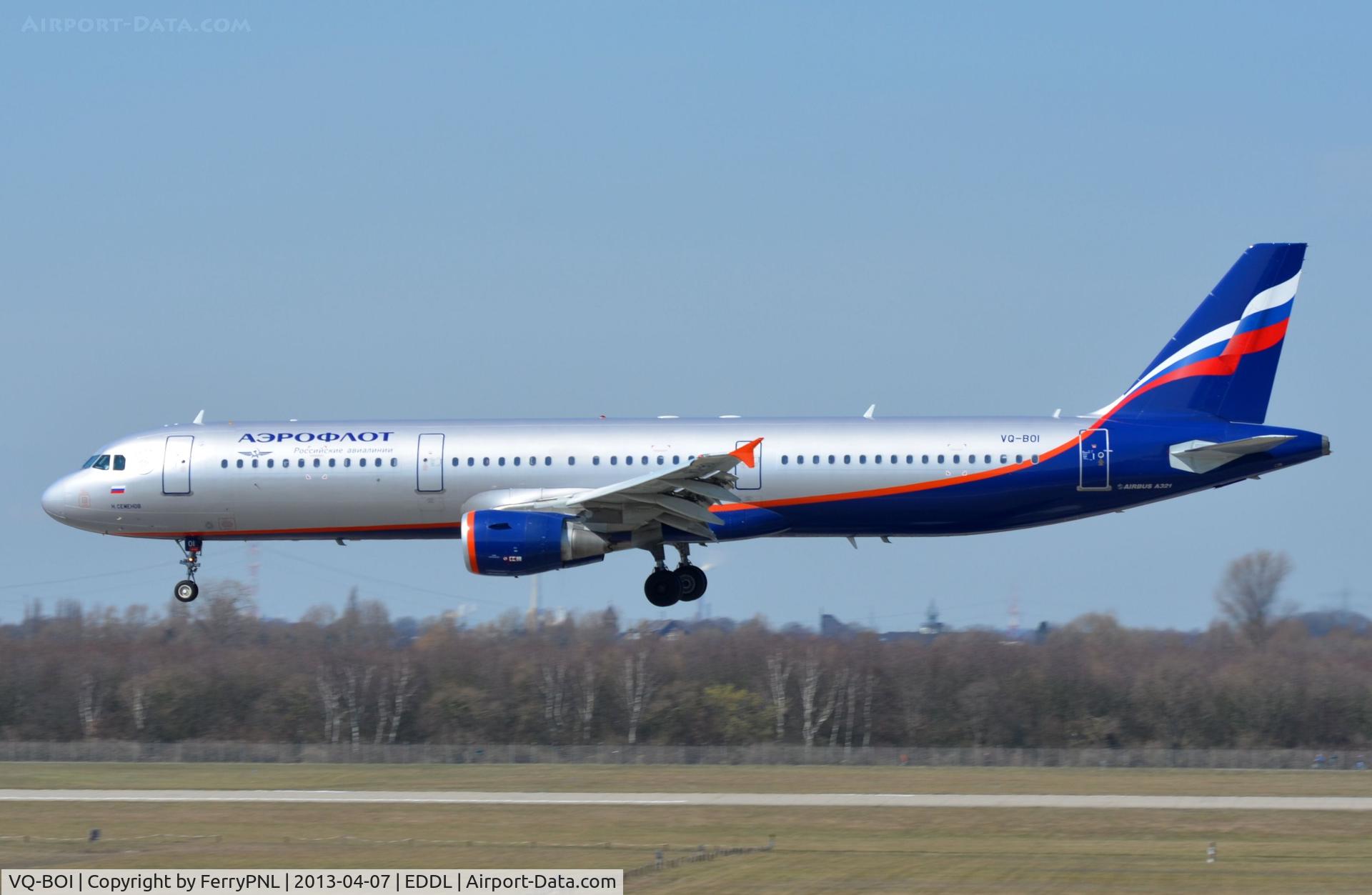 VQ-BOI, 2012 Airbus A321-211 C/N 5059, Aeroflot A321 landing