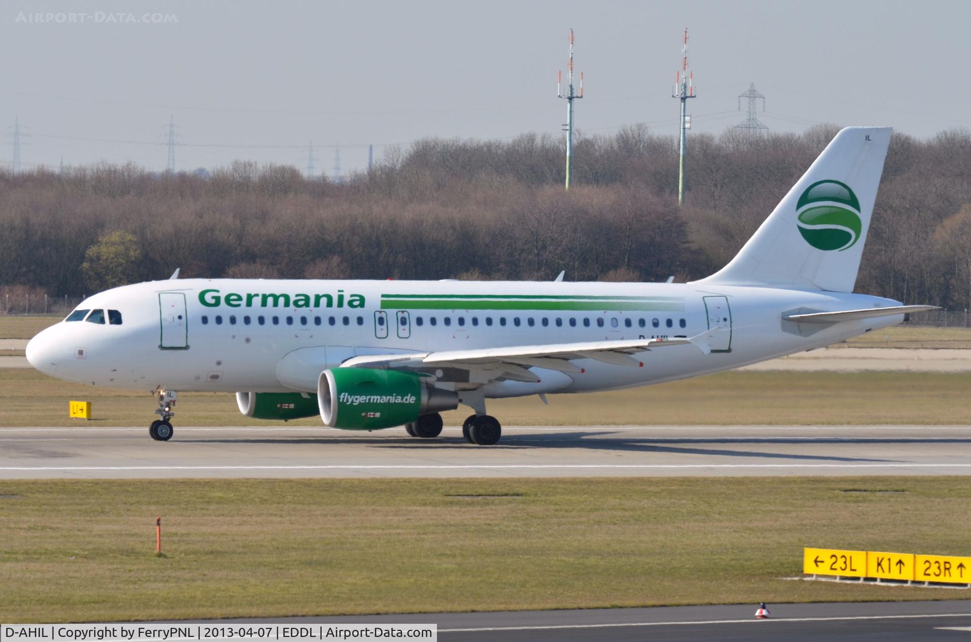 D-AHIL, 2008 Airbus A319-112 C/N 3589, Germania A319 lining-up,
