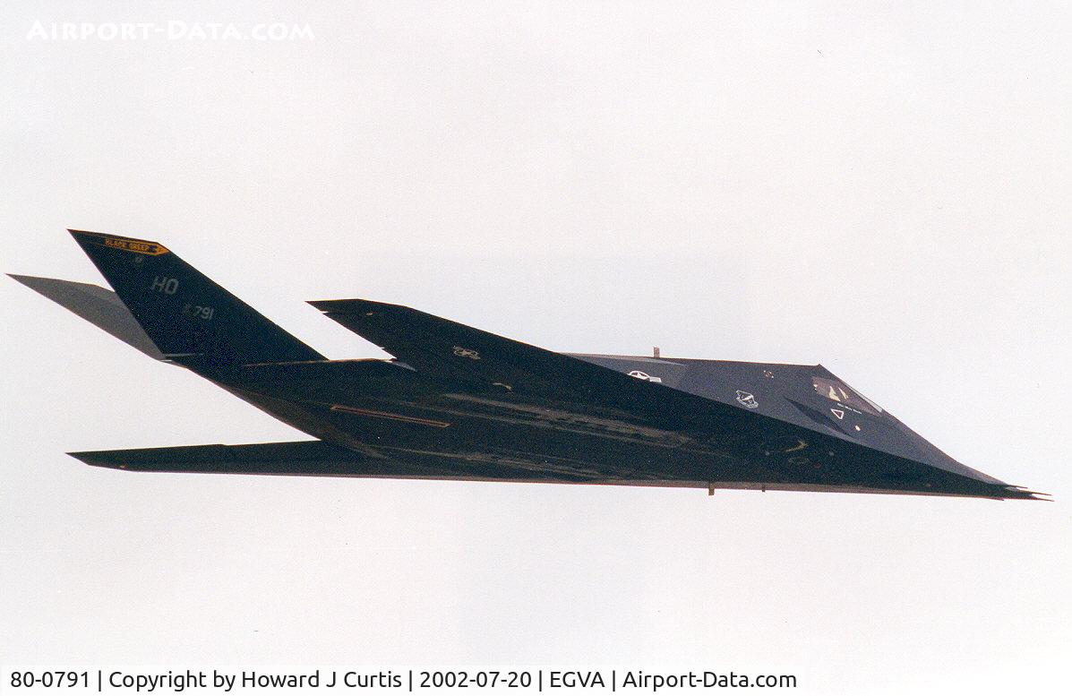 80-0791, 1982 Lockheed F-117A Nighthawk C/N A.4016, In the flying display. USAF.