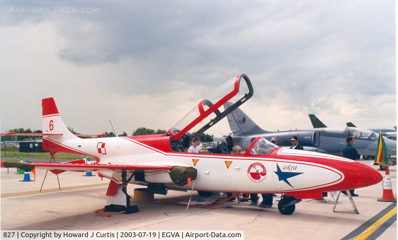 827, PZL-Mielec TS-11 Iskra bis B C/N 1H-0827, Coded 6.