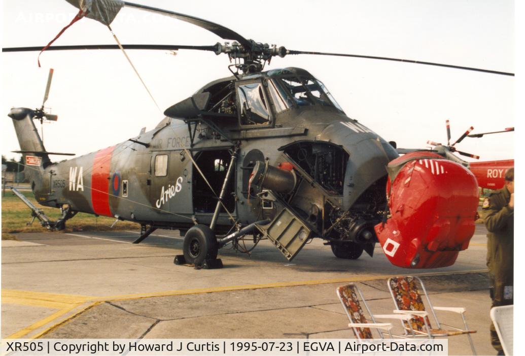 XR505, 1963 Westland Wessex HC.2 C/N WA130, Coded WA and named 'Aries'.