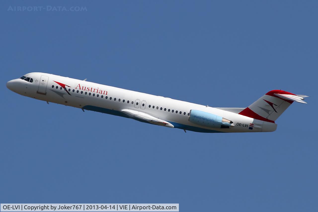 OE-LVI, 1993 Fokker 100 (F-28-0100) C/N 11468, Austrian Airlines