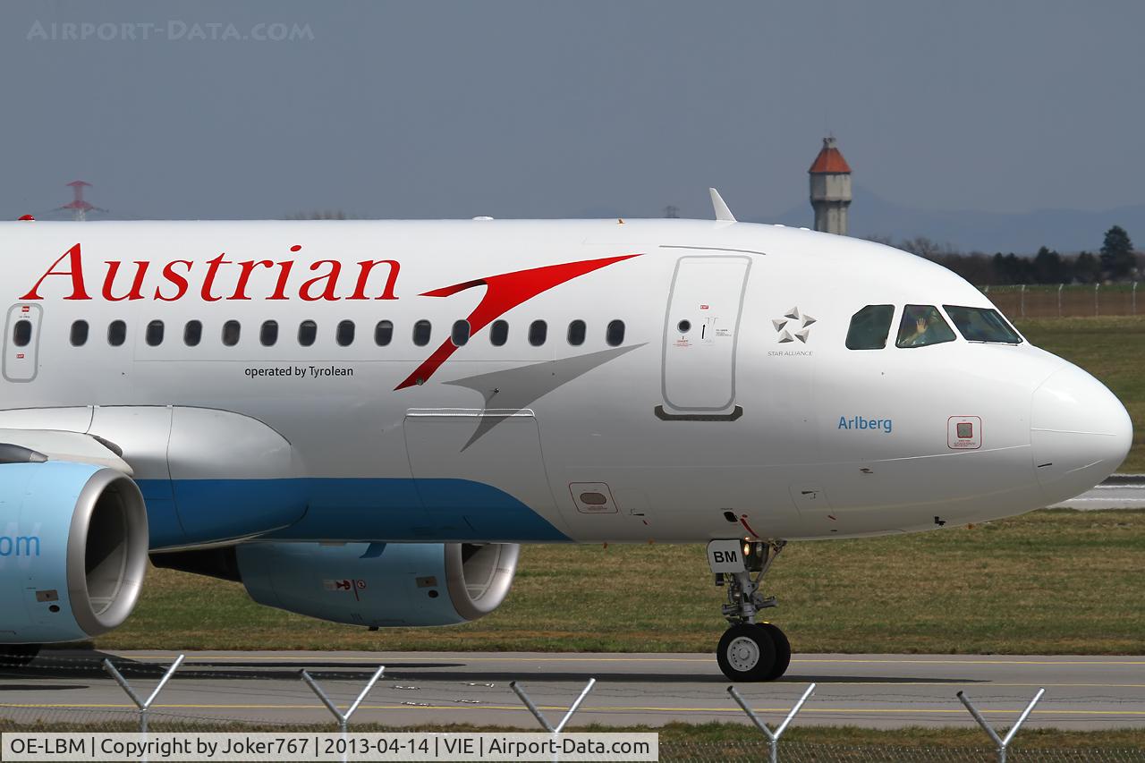 OE-LBM, 2001 Airbus A320-214 C/N 1504, Austrian Airlines