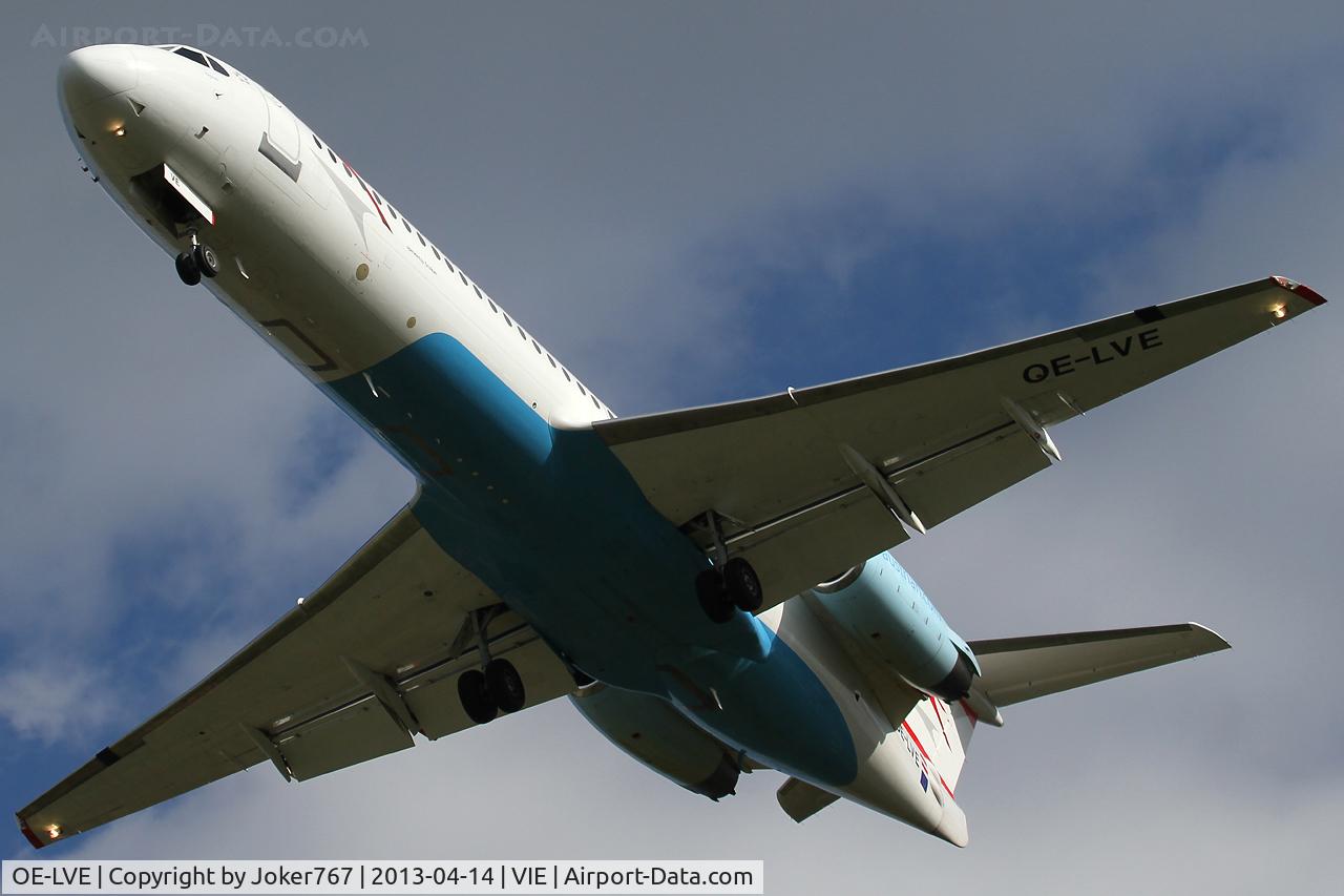 OE-LVE, 1994 Fokker 100 (F-28-0100) C/N 11499, Austrian Airlines