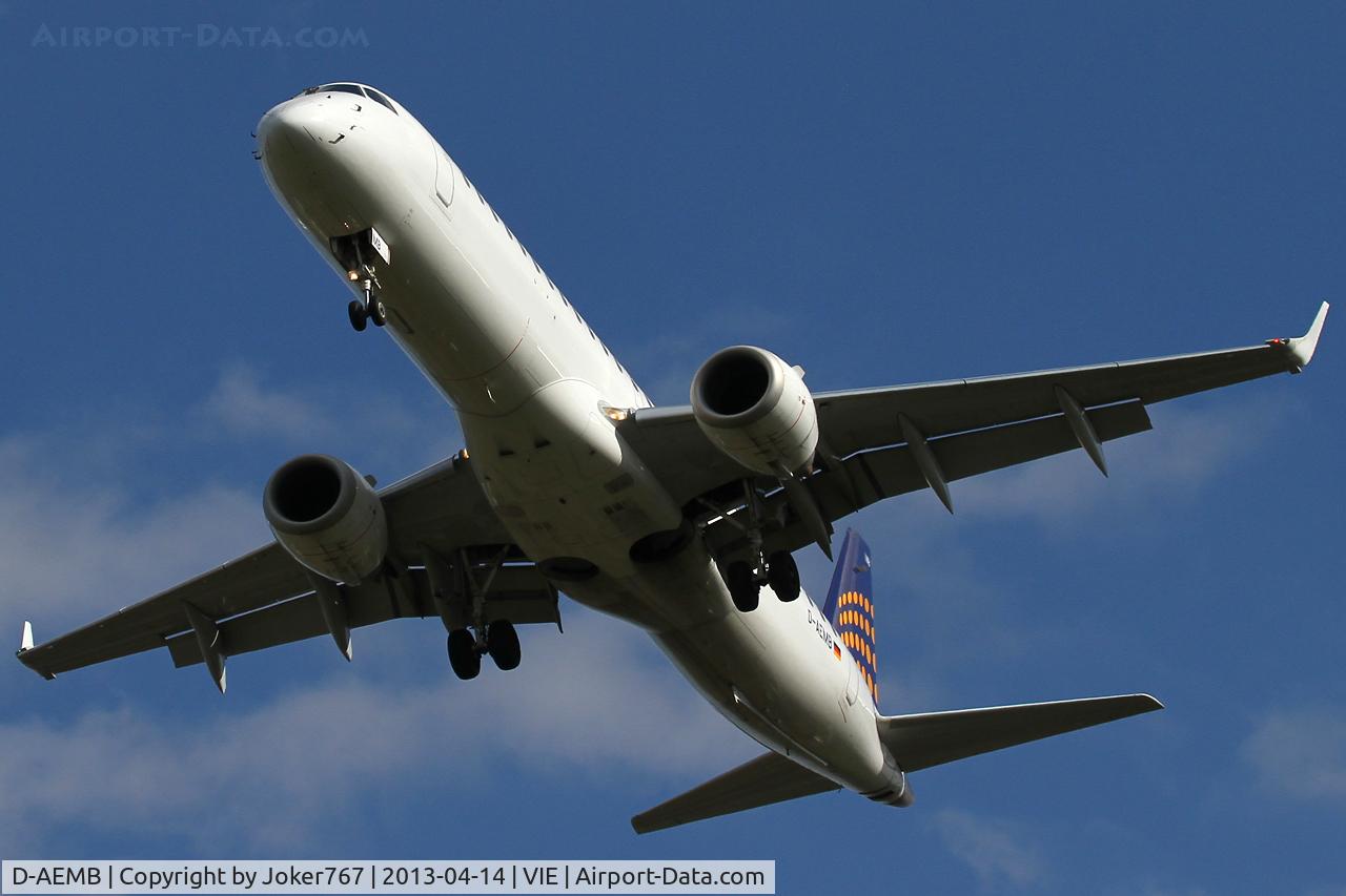 D-AEMB, 2009 Embraer 195LR (ERJ-190-200LR) C/N 19000297, Augsburg Airways