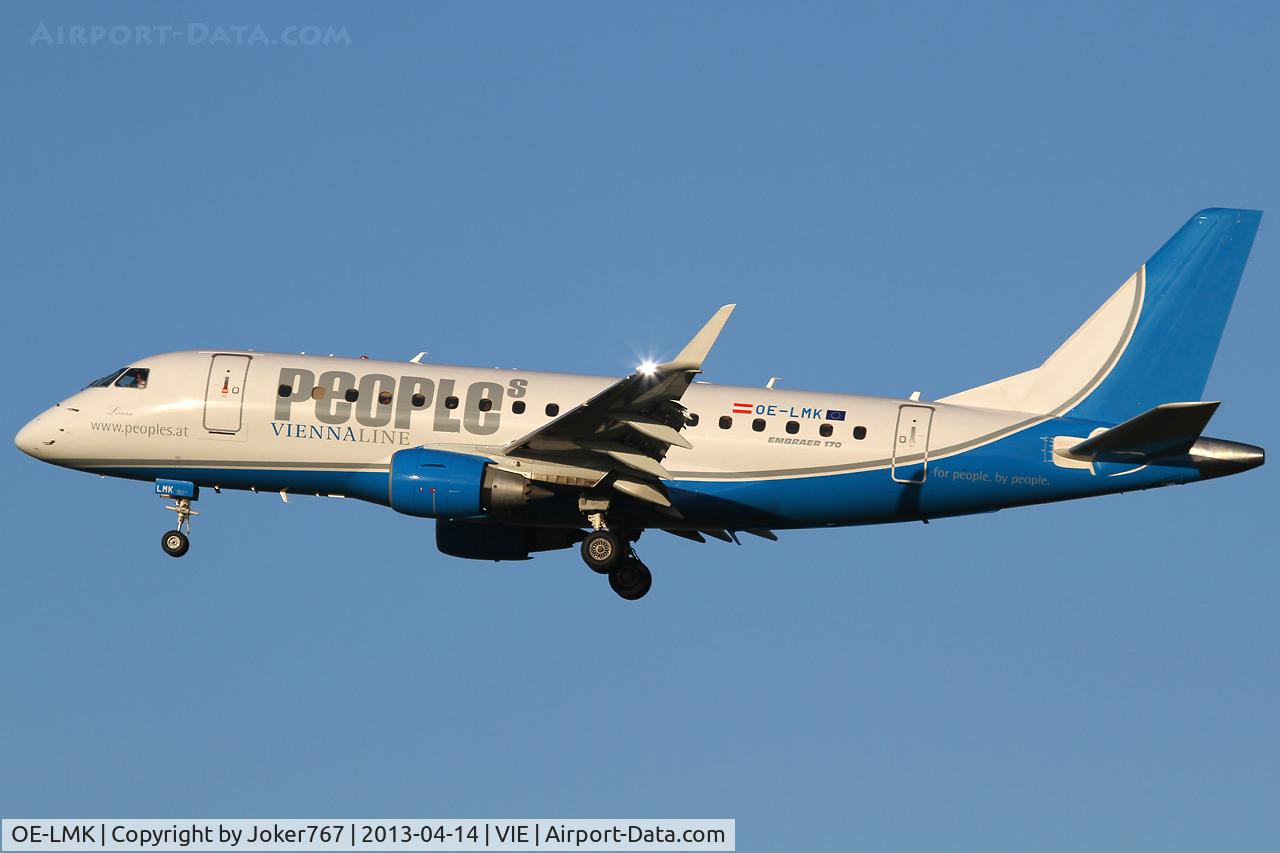 OE-LMK, 2006 Embraer 170LR (ERJ-170-100LR) C/N 17000150, People's Viennaline
