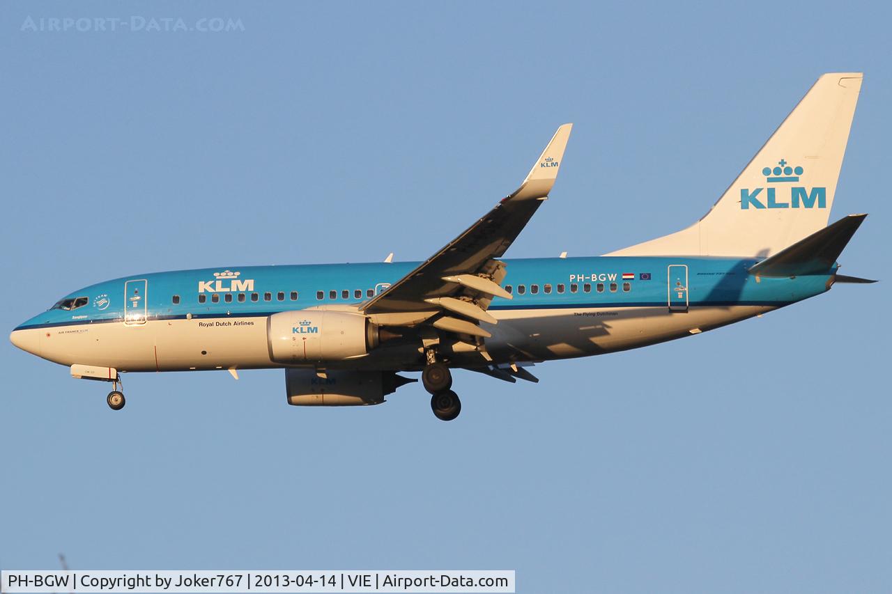PH-BGW, 2011 Boeing 737-7K2 C/N 38128, KLM - Royal Dutch Airlines