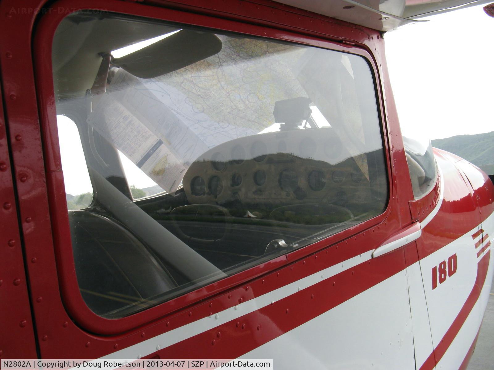 N2802A, 1953 Cessna 180 C/N 30002, 1953 Cessna 180, Continental O-470-A 225 Hp, 1st year of production, panel