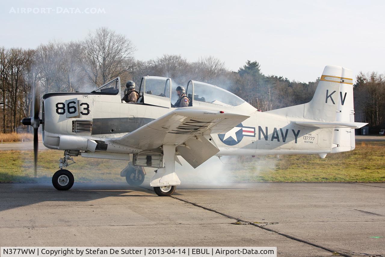 N377WW, 1954 North American T-28B Trojan C/N 200-140, Surprise visit.