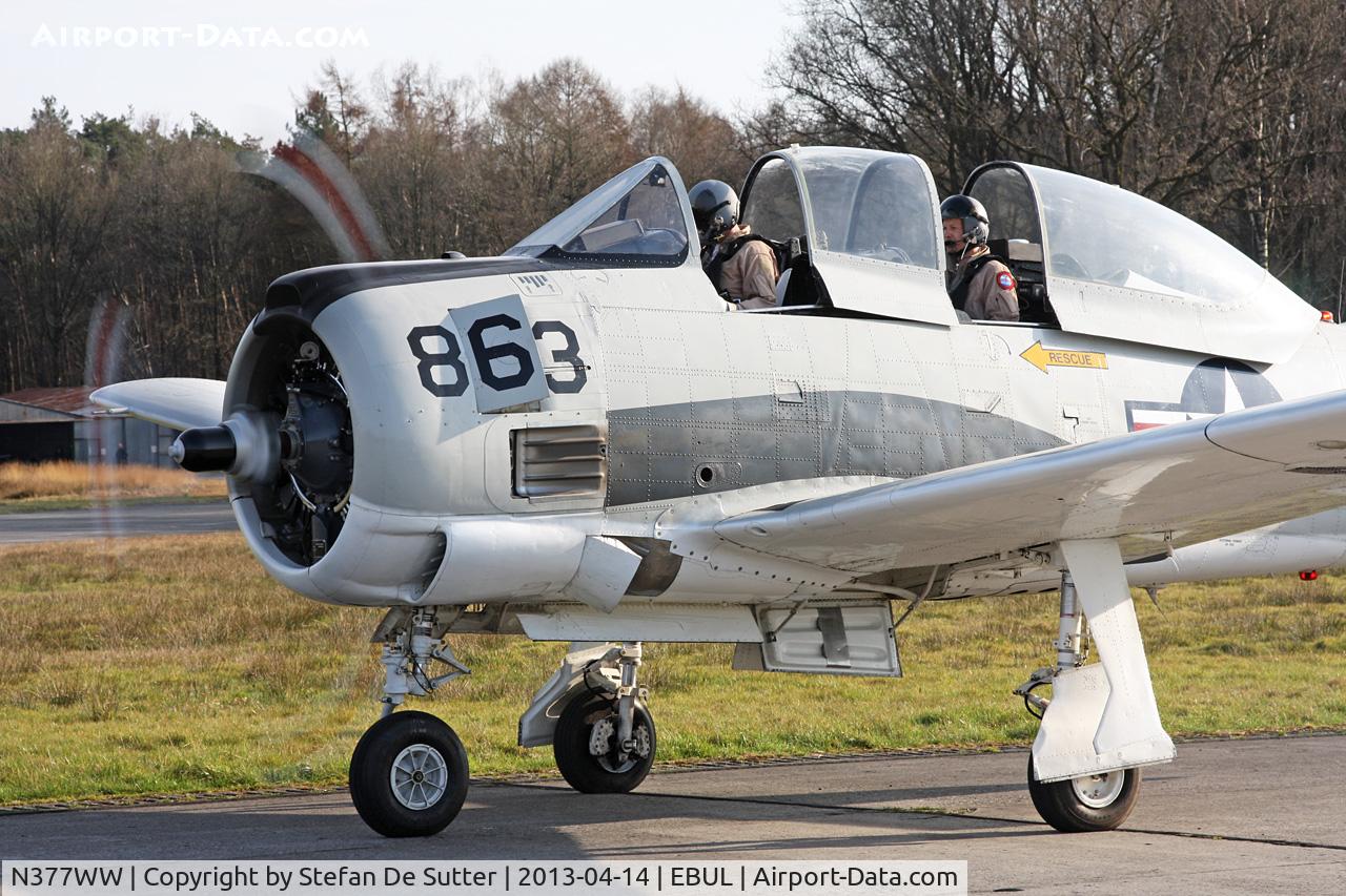 N377WW, 1954 North American T-28B Trojan C/N 200-140, Surprise visit.