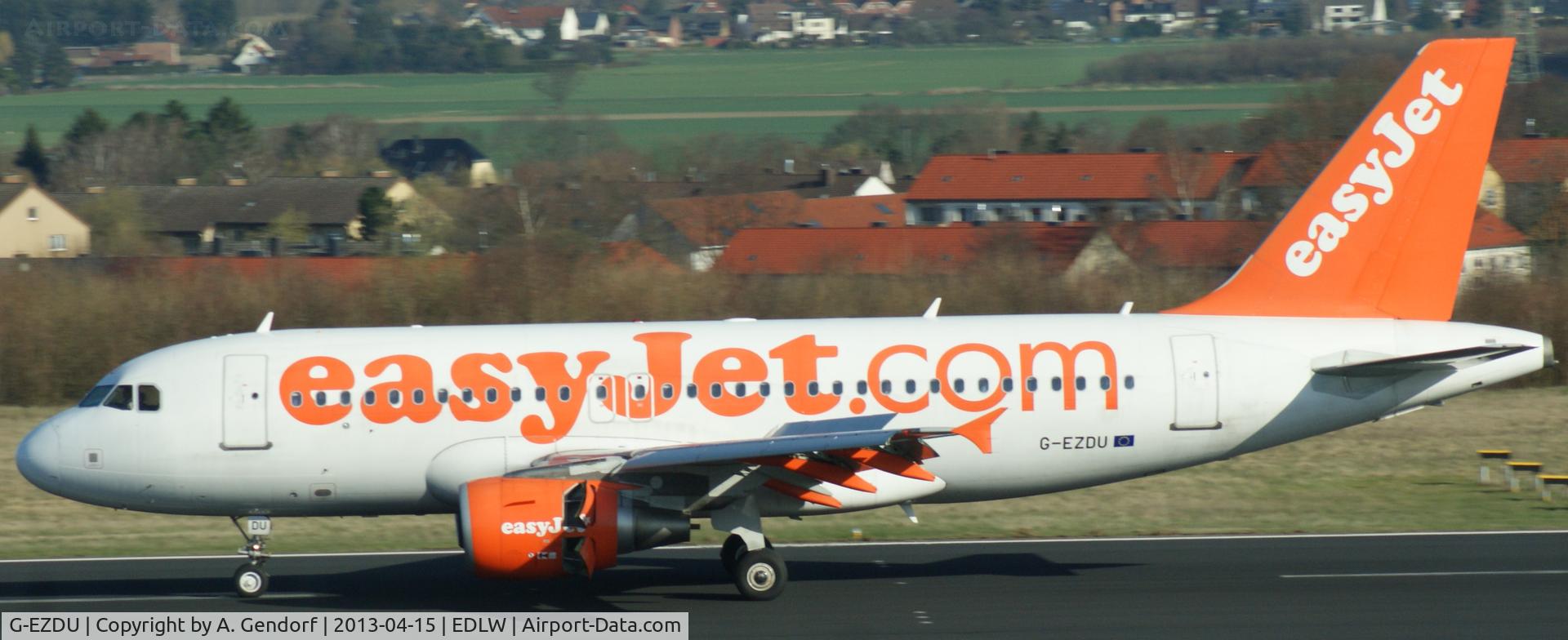 G-EZDU, 2008 Airbus A319-111 C/N 3735, Easy Jet, seen here on the Runway after landing at Dortmund (EDLW)