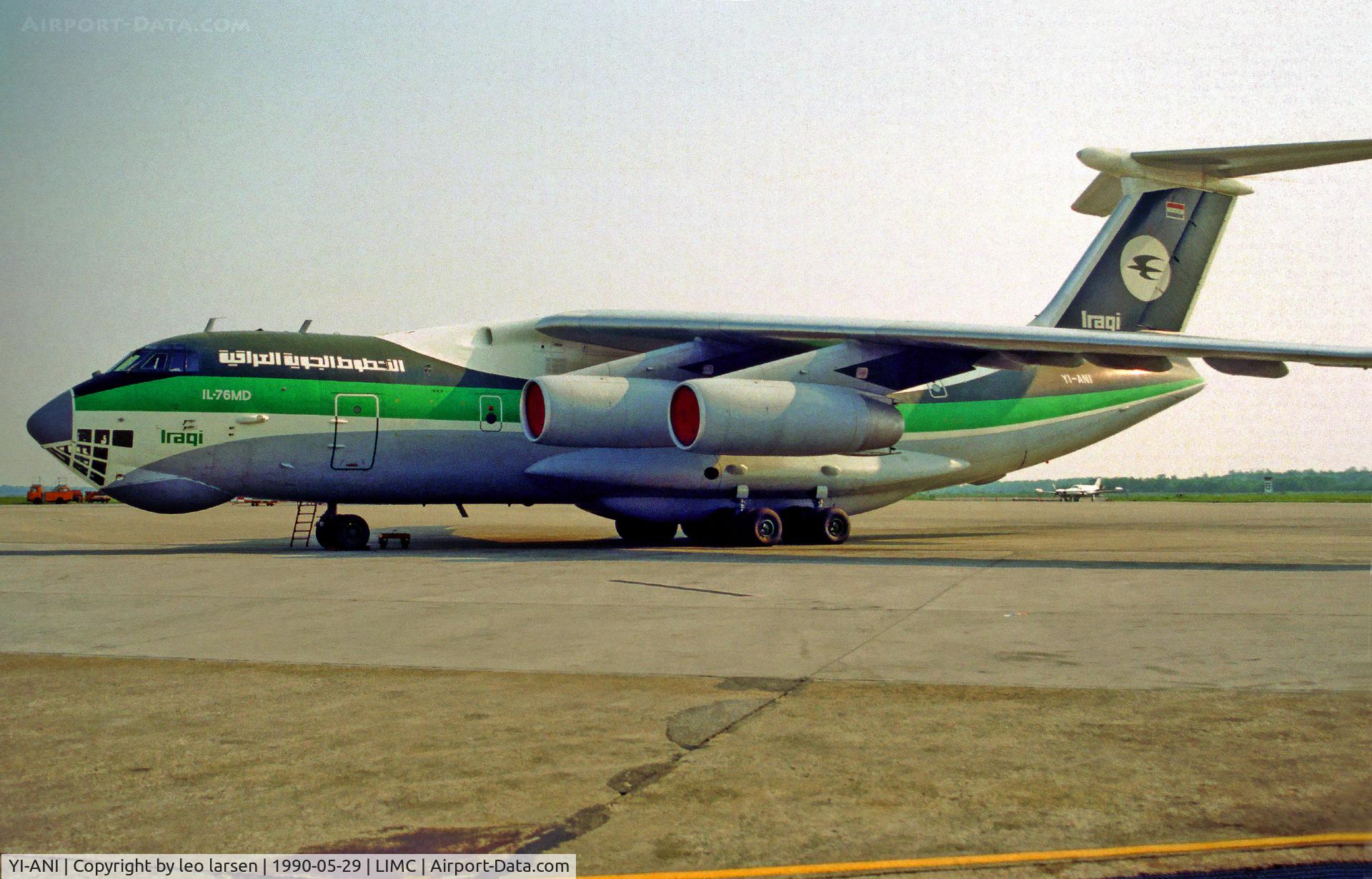 YI-ANI, 1987 Ilyushin Il-76MD C/N 00734 81442, Milan Malpensa MXP 29.5.90