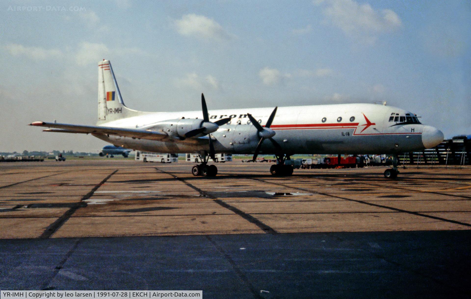 YR-IMH, 1965 Ilyushin IL-18V C/N 185008301, Copenhagen Kastrup 28.7.91
17 days before its crash 13.8.91