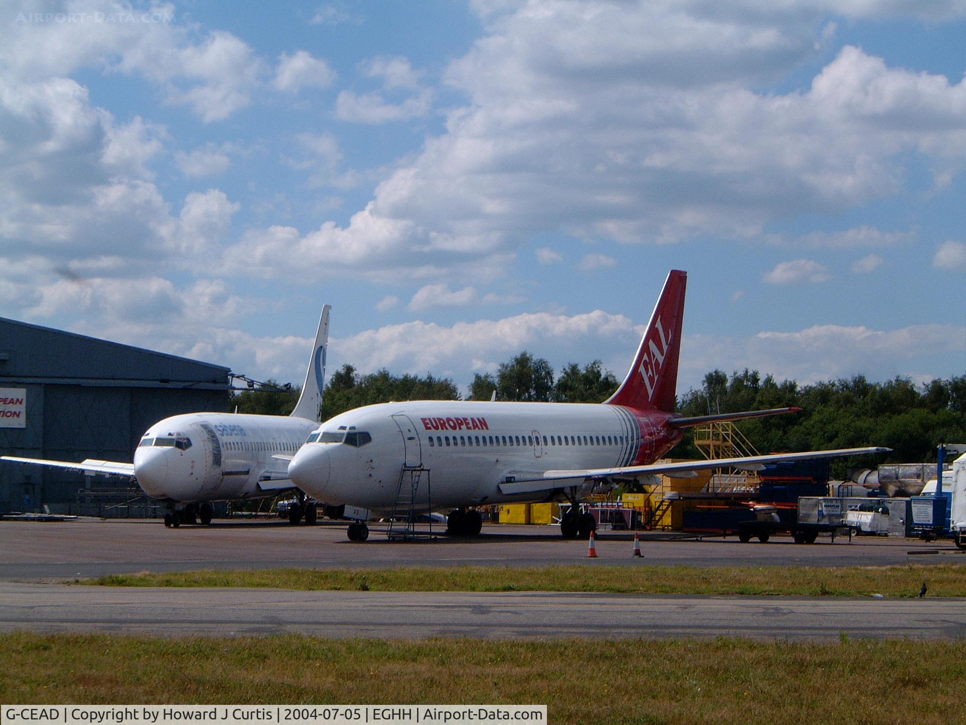 G-CEAD, 1975 Boeing 737-229 C/N 21137, With OO-SDK to the left.