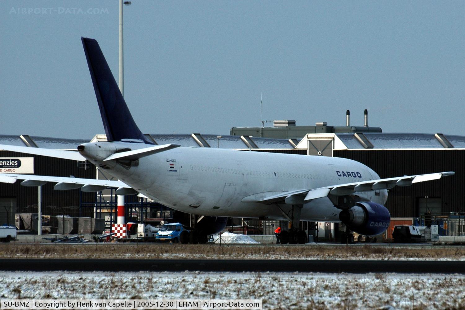 SU-BMZ, 1981 Airbus A300B4-203 C/N 129, Tristar Air Cargo  A300F freighter parked at Amsterdam Schiphol airport.