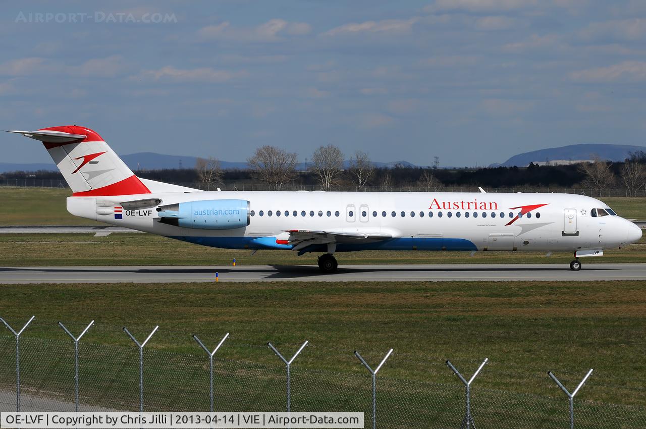 OE-LVF, 1993 Fokker 100 (F-28-0100) C/N 11483, Austrian Airlines