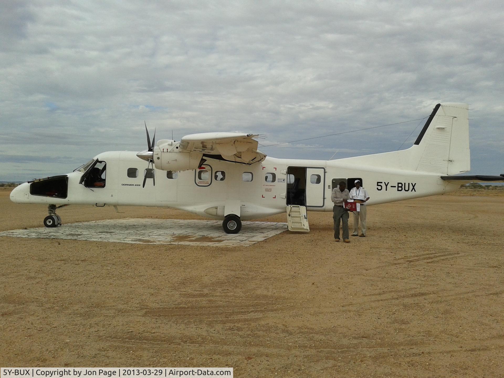 5Y-BUX, 1985 Dornier 228-201 C/N 8080, Taken during stop on route to Lokichar, Kenya.