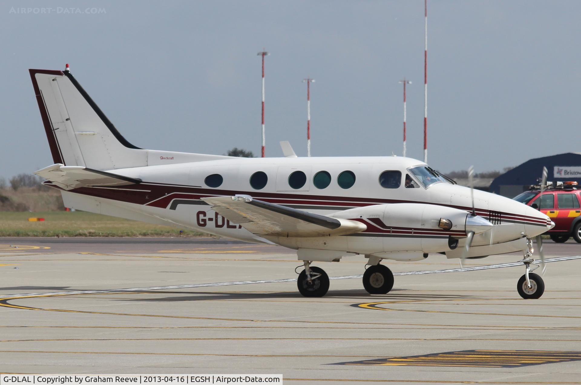 G-DLAL, 1976 Beech E90 King Air C/N LW-187, Jyst arrived at Norwich.