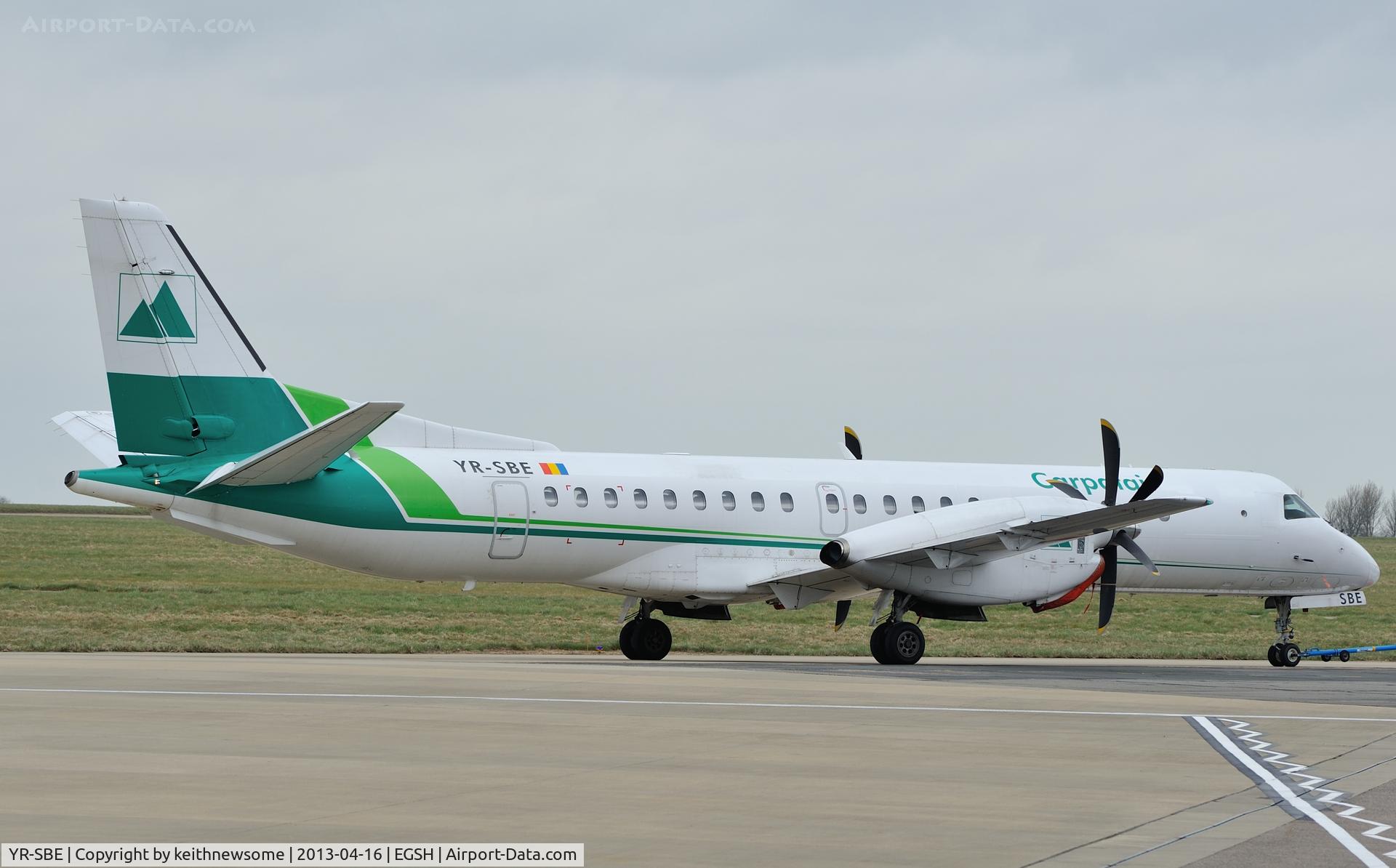 YR-SBE, 1996 Saab 2000 C/N 2000-041, Arrived for spray today ????
