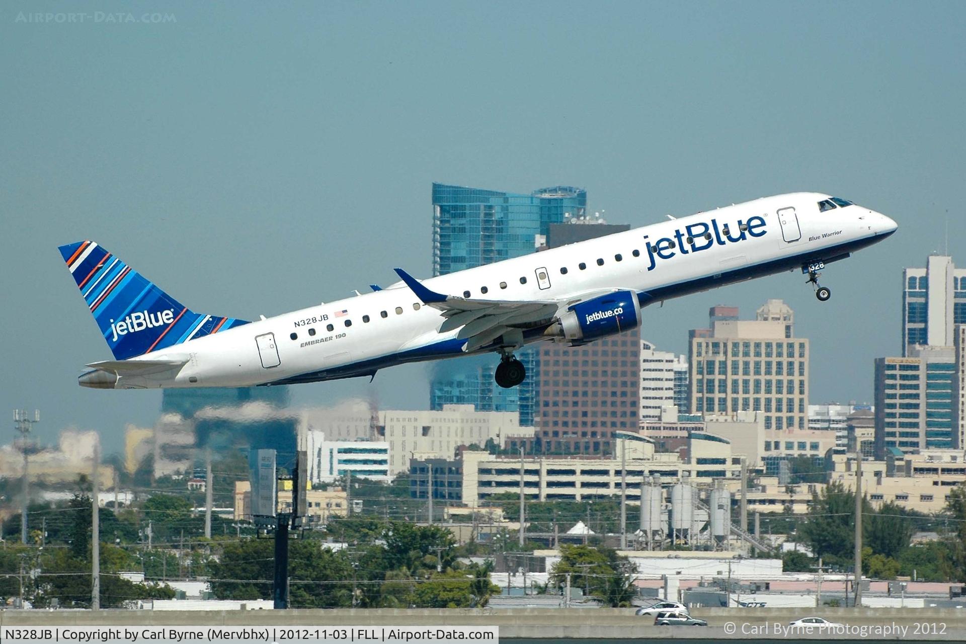 N328JB, Embraer ERJ-190-100 IGW 190AR C/N 19000422, Taken from the Hibiscus car park viewing area.