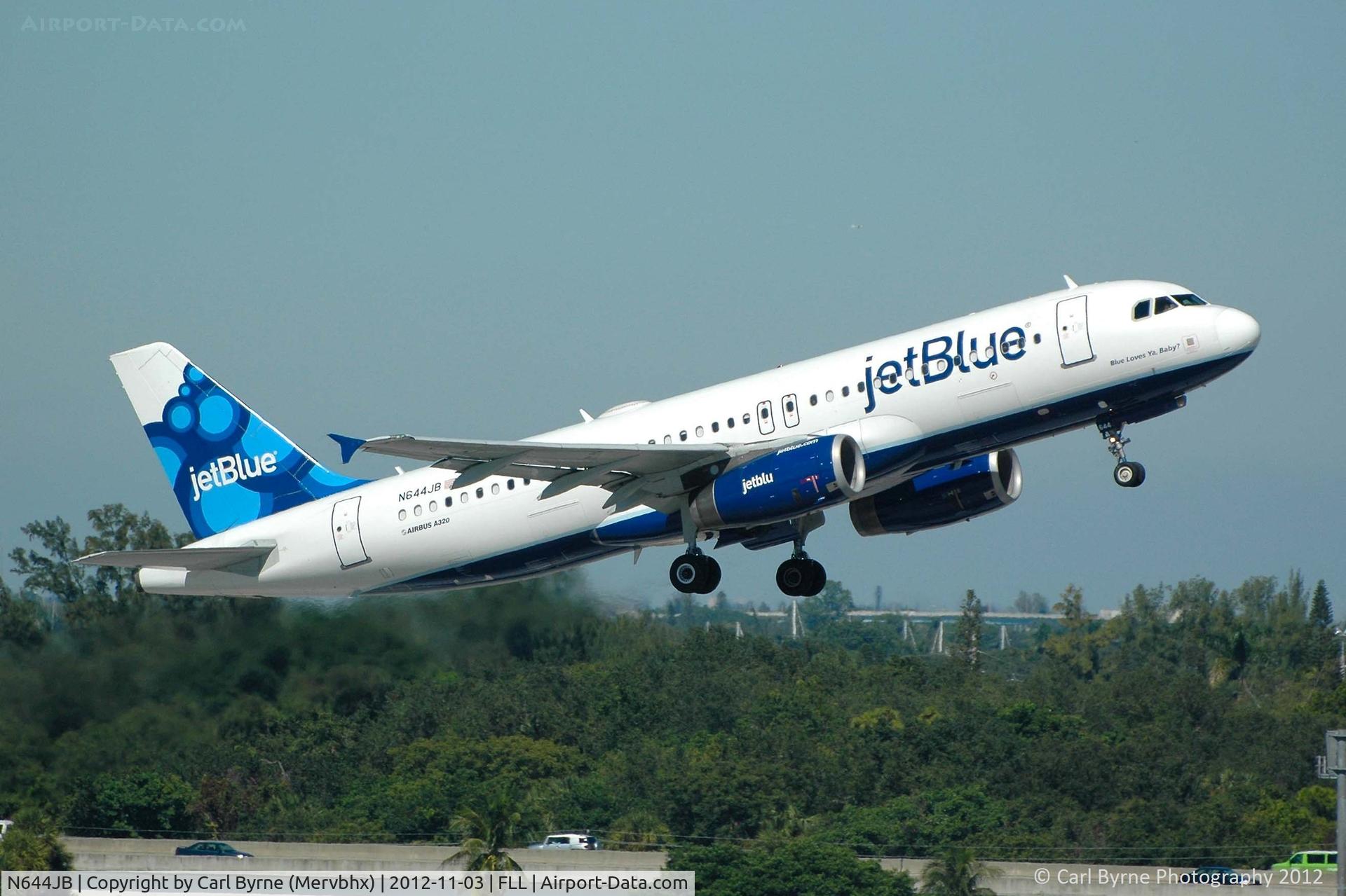 N644JB, 2006 Airbus A320-232 C/N 2880, Taken from the Hibiscus car park viewing area.
