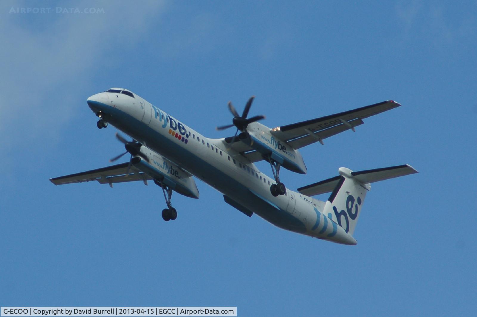 G-ECOO, 2009 De Havilland Canada DHC-8-402Q Dash 8 C/N 4237, FlyBe De Havilland Canada DHC-8-402Q on approach to Manchester Airport.