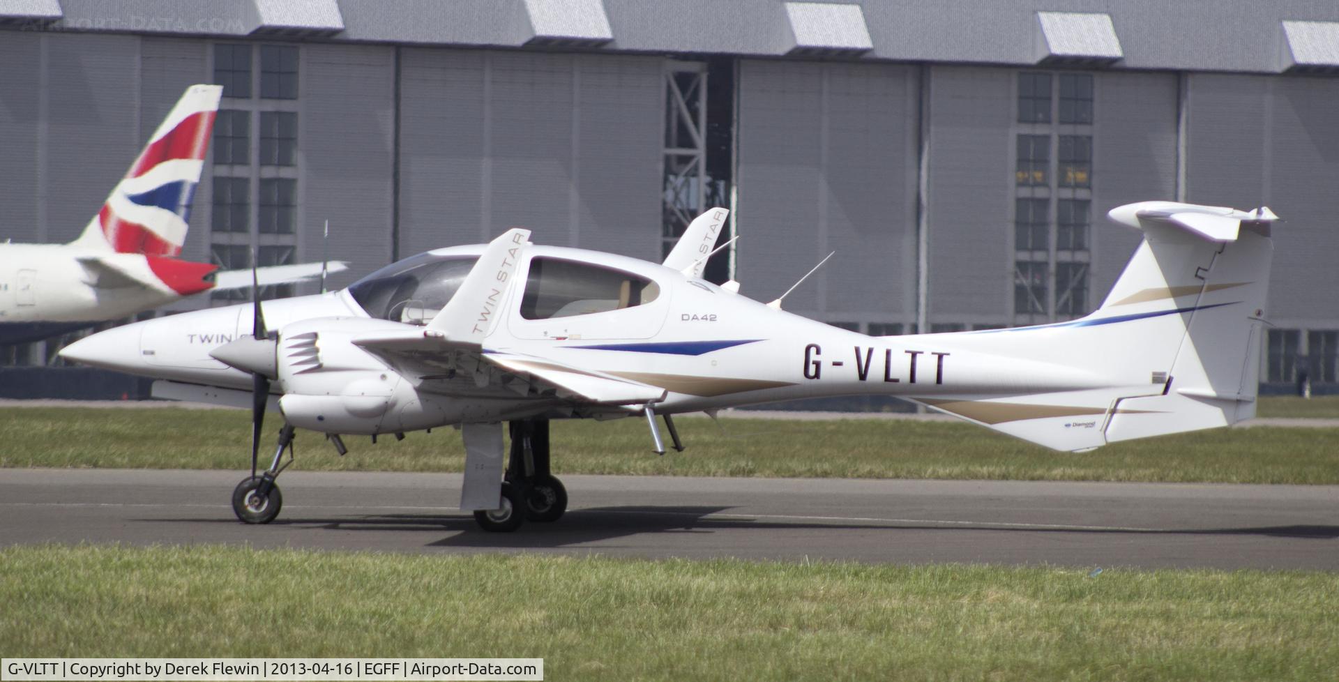 G-VLTT, 2008 Diamond DA-42 Twin Star C/N 42.AC116, EGFF resident, Thanks to S.W.A.G.