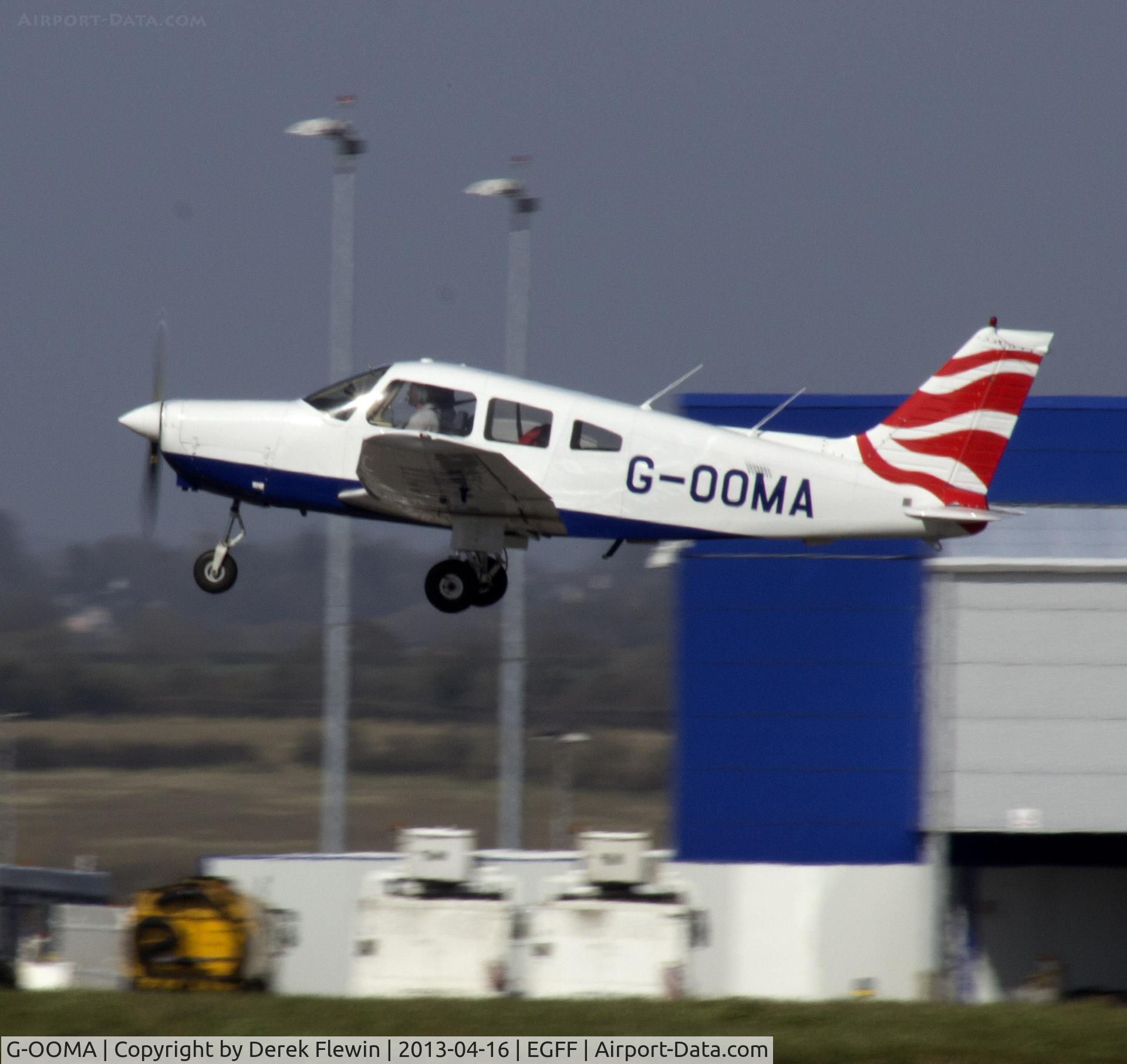 G-OOMA, 1981 Piper PA-28-161 Cherokee Warrior II C/N 28-8116030, EGFF resident, go a round, Thanks to S.W.A.G.