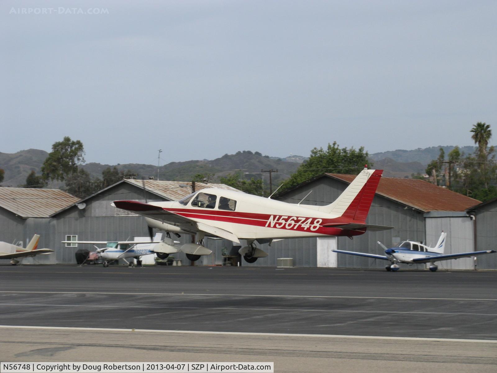 N56748, 1973 Piper PA-28-140 Cherokee Cruiser C/N 28-7425029, 1973 Piper PA-28-140 CRUISER, Lycoming O-320-E2A 150 Hp, landing  Rwy 22