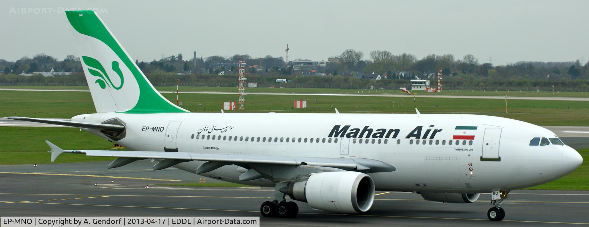 EP-MNO, 1991 Airbus A310-308 C/N 595, Mahan Air, seen here on taxiway M at Düsseldorf Int´l (EDDL)