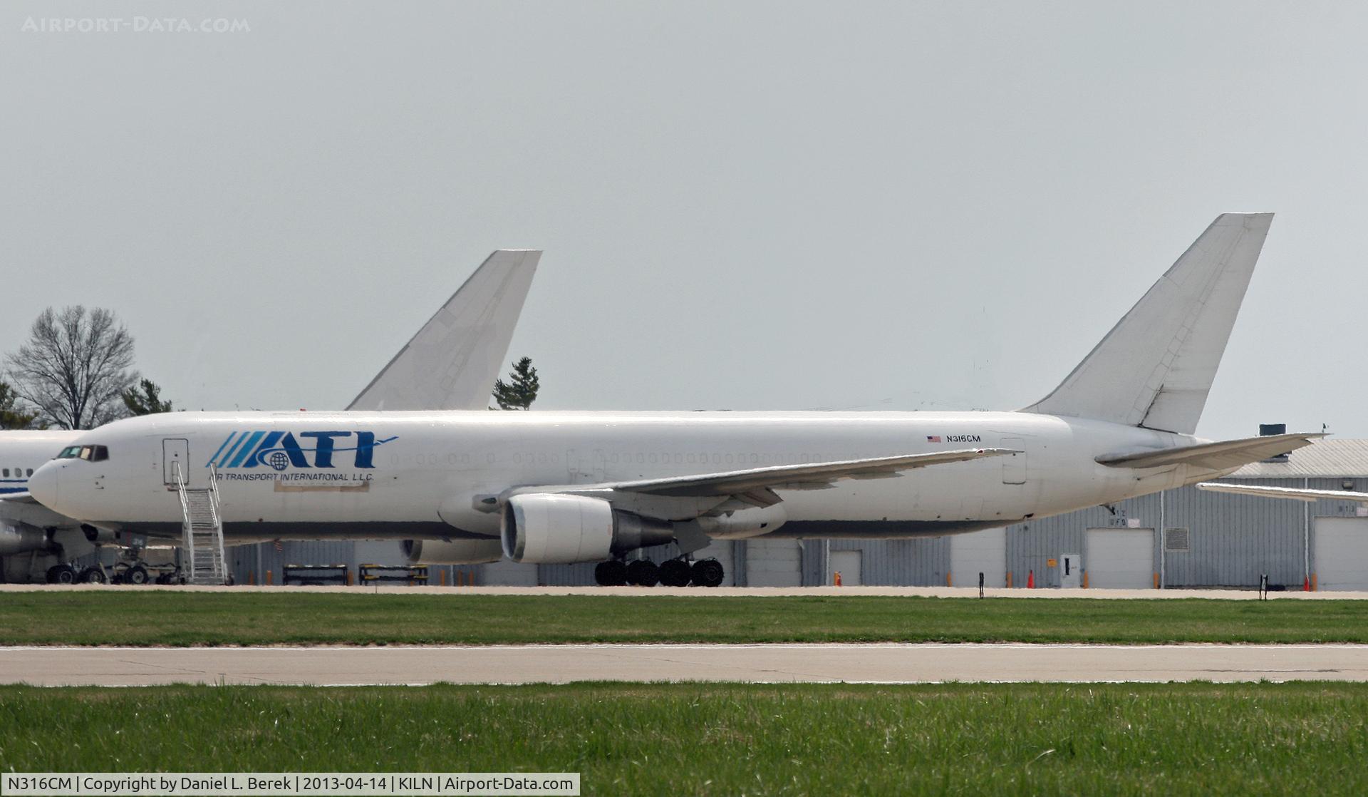 N316CM, 1988 Boeing 767-338 C/N 24146, This former Qantas bird was converted to a freighter by IAI in Tel Aviv and has been leased to ATI Air Transport International.