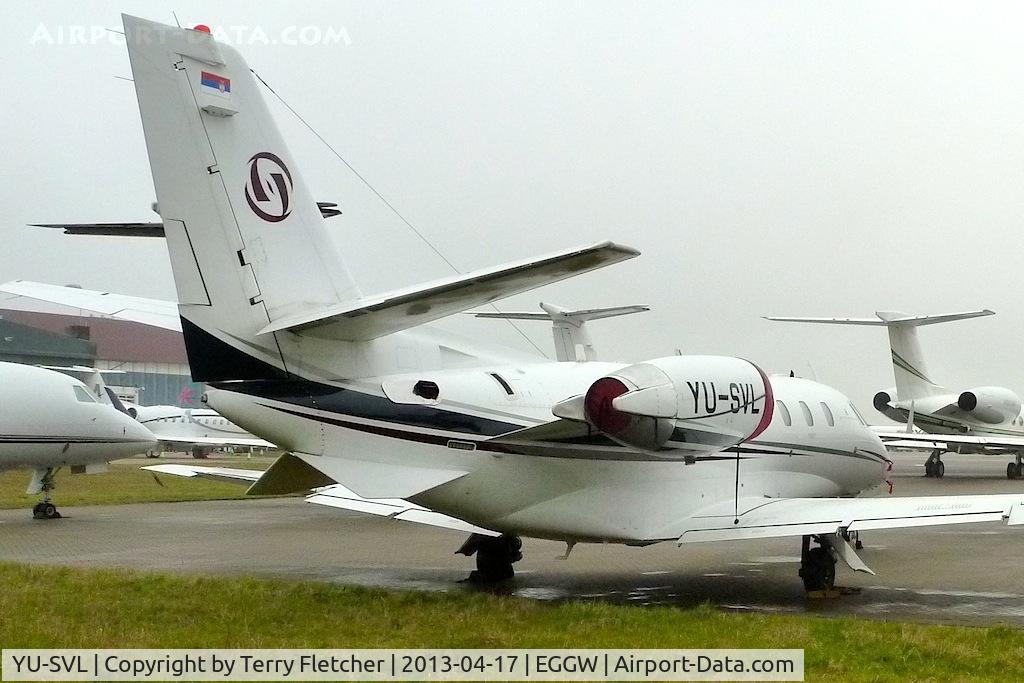 YU-SVL, 2008 Cessna 560XL Citation XLS C/N 560-5772, Recently re-registered Cessna 560XL Citation XLS, c/n: 560-5772 (ex OE-GVL) at Luton