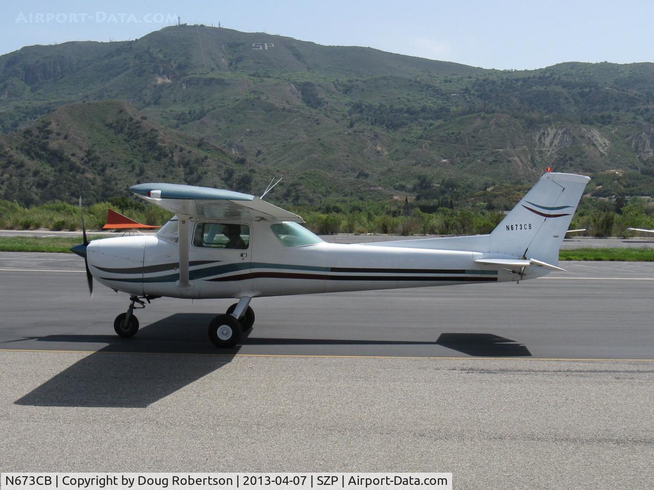 N673CB, 1970 Cessna 150L C/N 15072129, 1970 Cessna 150L, Continental O-200 100 Hp, taxi back