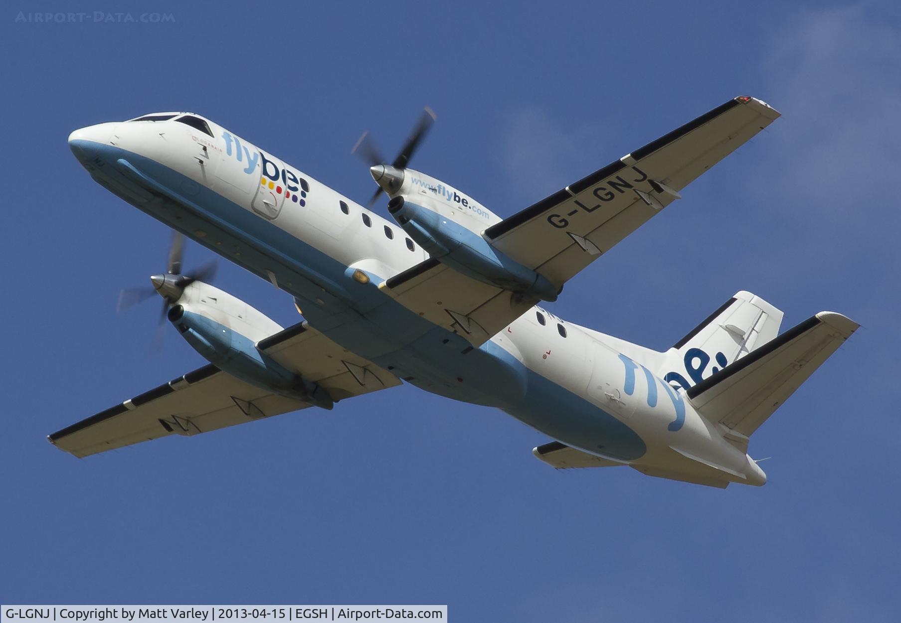 G-LGNJ, 1989 Saab 340B C/N 340B-173, Departing EGSH