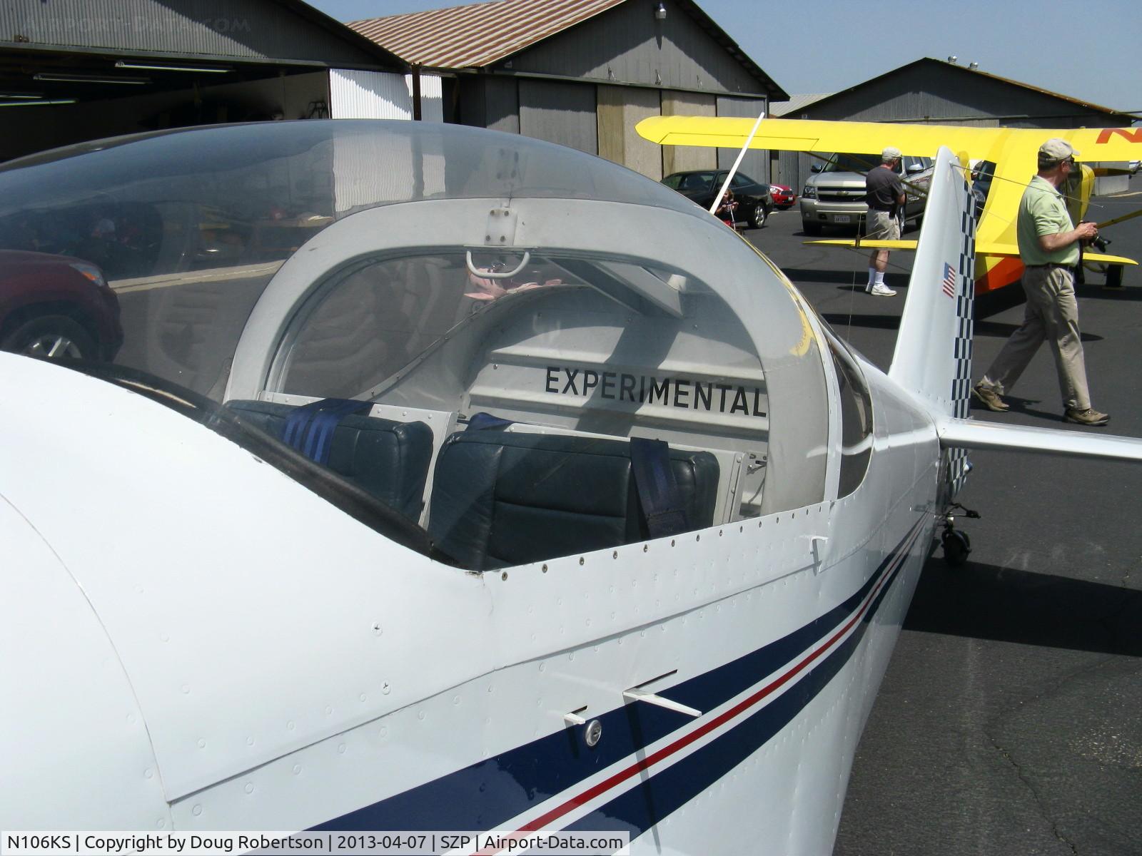 N106KS, 1991 Vans RV-6 C/N 21033, 1991 Stark VAN's RV-6, Lycoming O-320 160 Hp, cockpit side by side seats with ground roll-over bar protection
