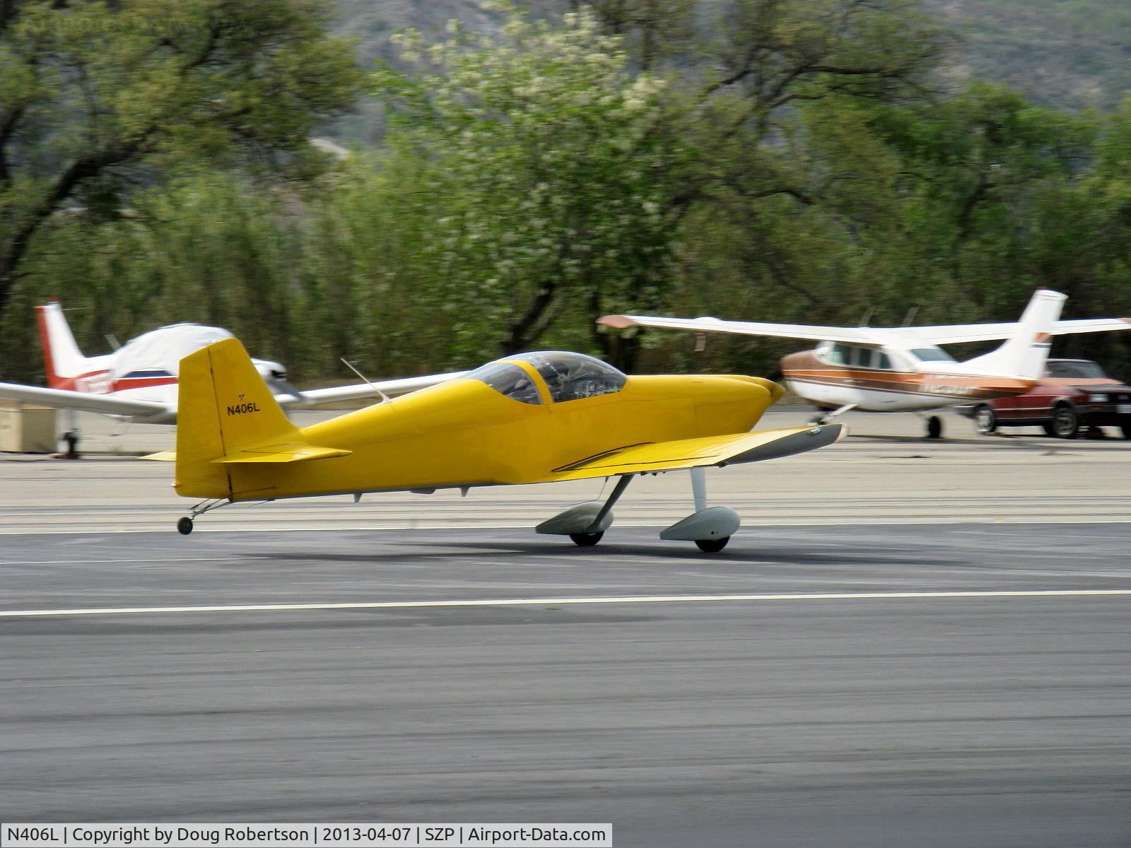 N406L, 2008 Vans RV-6 C/N 936, Provo PROVO 6, Lycoming O-320 160 Hp, takeoff roll Rwy 22, Young Eagles Flight