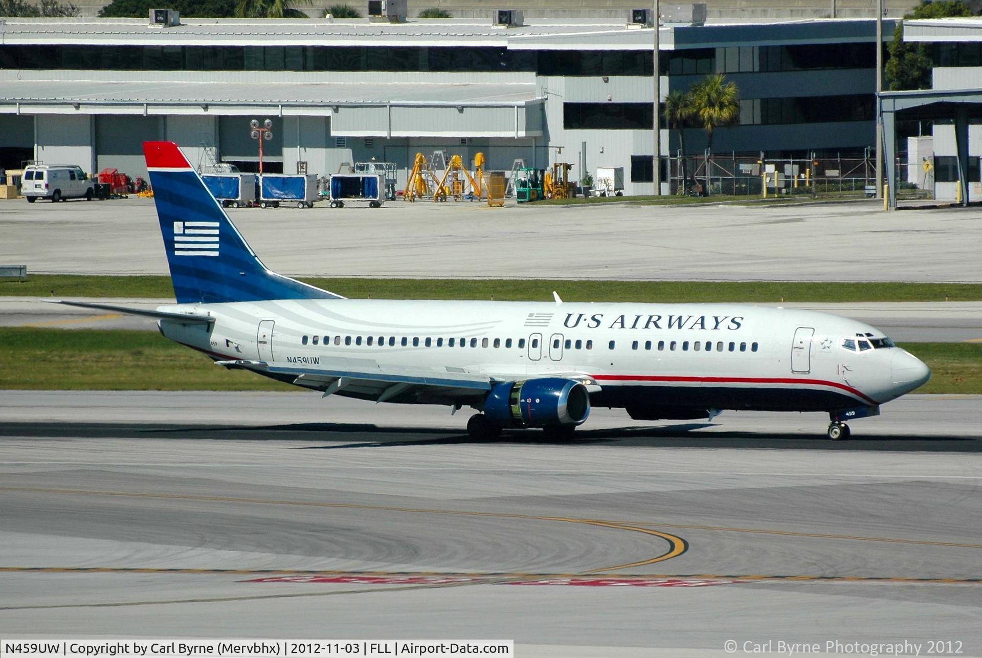 N459UW, 1991 Boeing 737-4B7 C/N 25023, Taken from the Hibiscus car park viewing area.