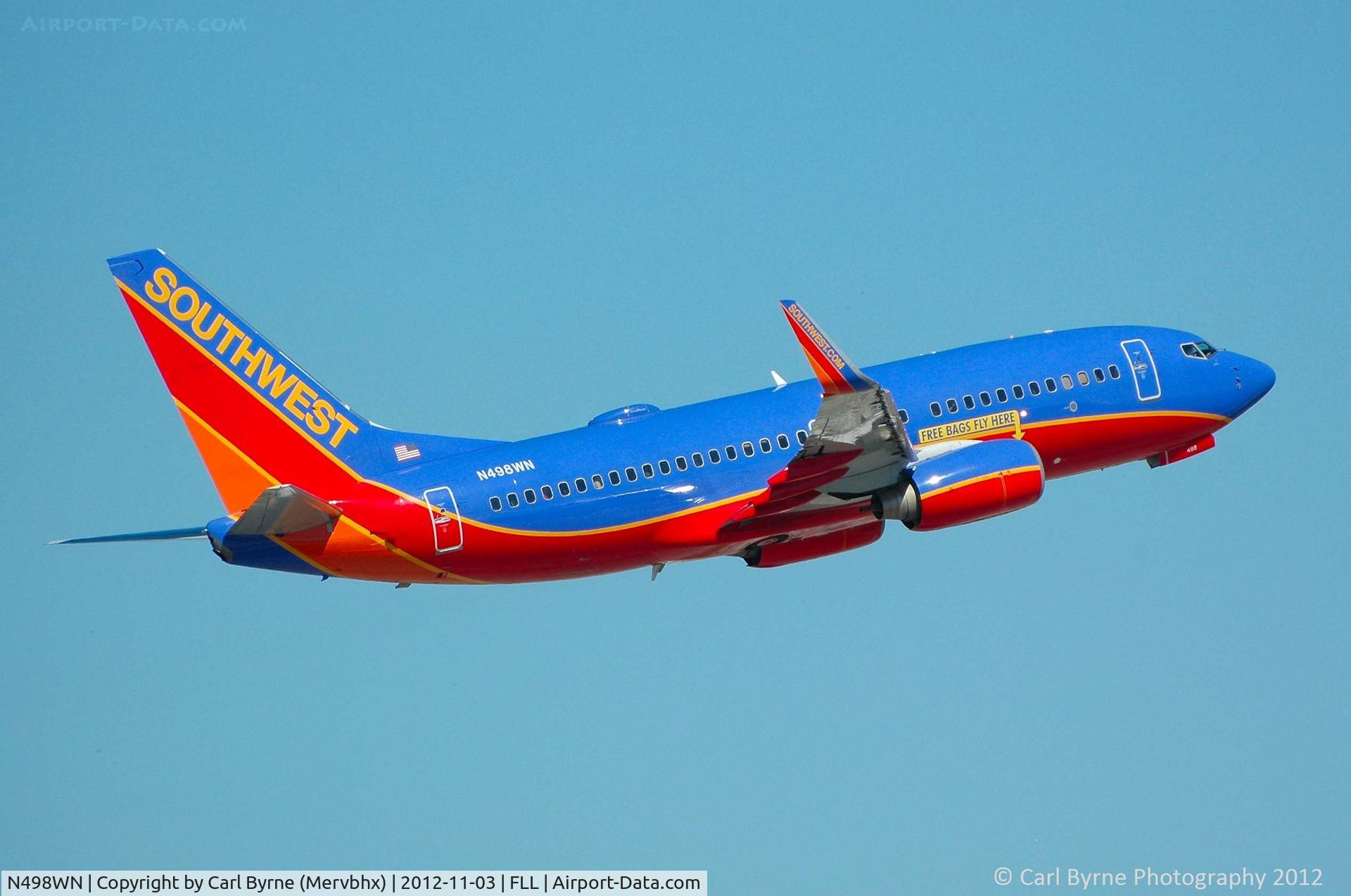 N498WN, 2005 Boeing 737-7H4 C/N 32480, Taken from the Hibiscus car park viewing area.