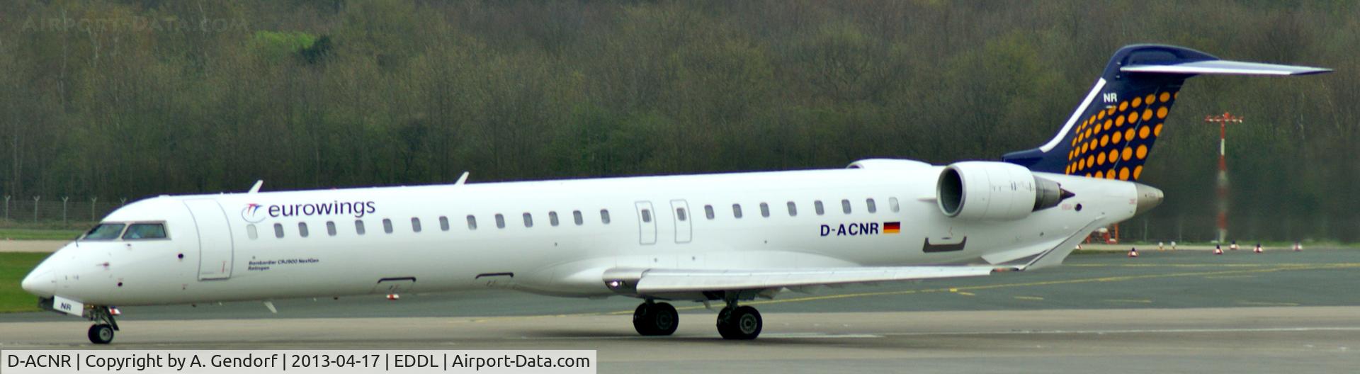 D-ACNR, 2011 Bombardier CRJ-900LR (CL-600-2D24) C/N 15263, Eurowings (Lufthansa Regional cs.), is lining up RWY 23L at Düsseldorf Int´l (EDDL)