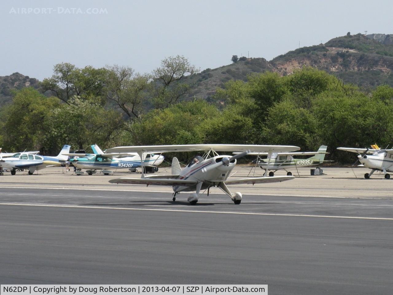 N62DP, 1988 Steen Skybolt C/N KEM 1, 1988 Glanville/Glanville STEEN SKYBOLT, Lycoming AEIO-360-B4A 180 Hp full inverted systems. Prototype built over 15 month period as Colorado High School class project with 1st flight Oct. 1970. Taxi off the active.