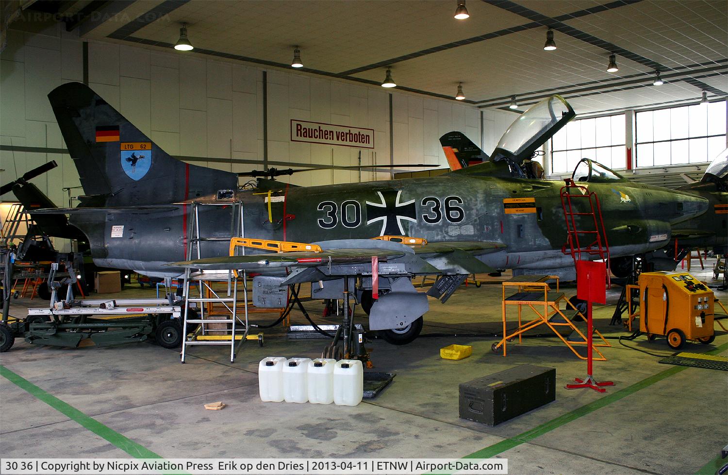 30 36, Fiat G-91R/3 C/N D96, FIAT G-91R/3 is still in use as an instructional airframe at Wunstorf AB Technical school