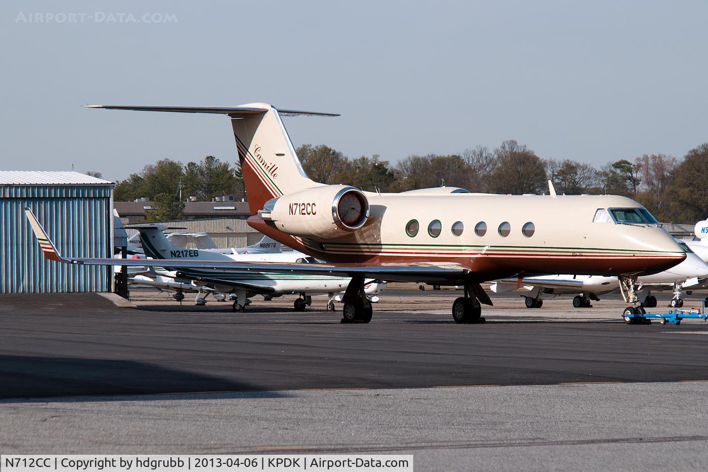 N712CC, 1987 Gulfstream Aerospace G-IV C/N 1028, Bill Cosby's G-IV parked at KPDK for the 2013 NBAA tournament.