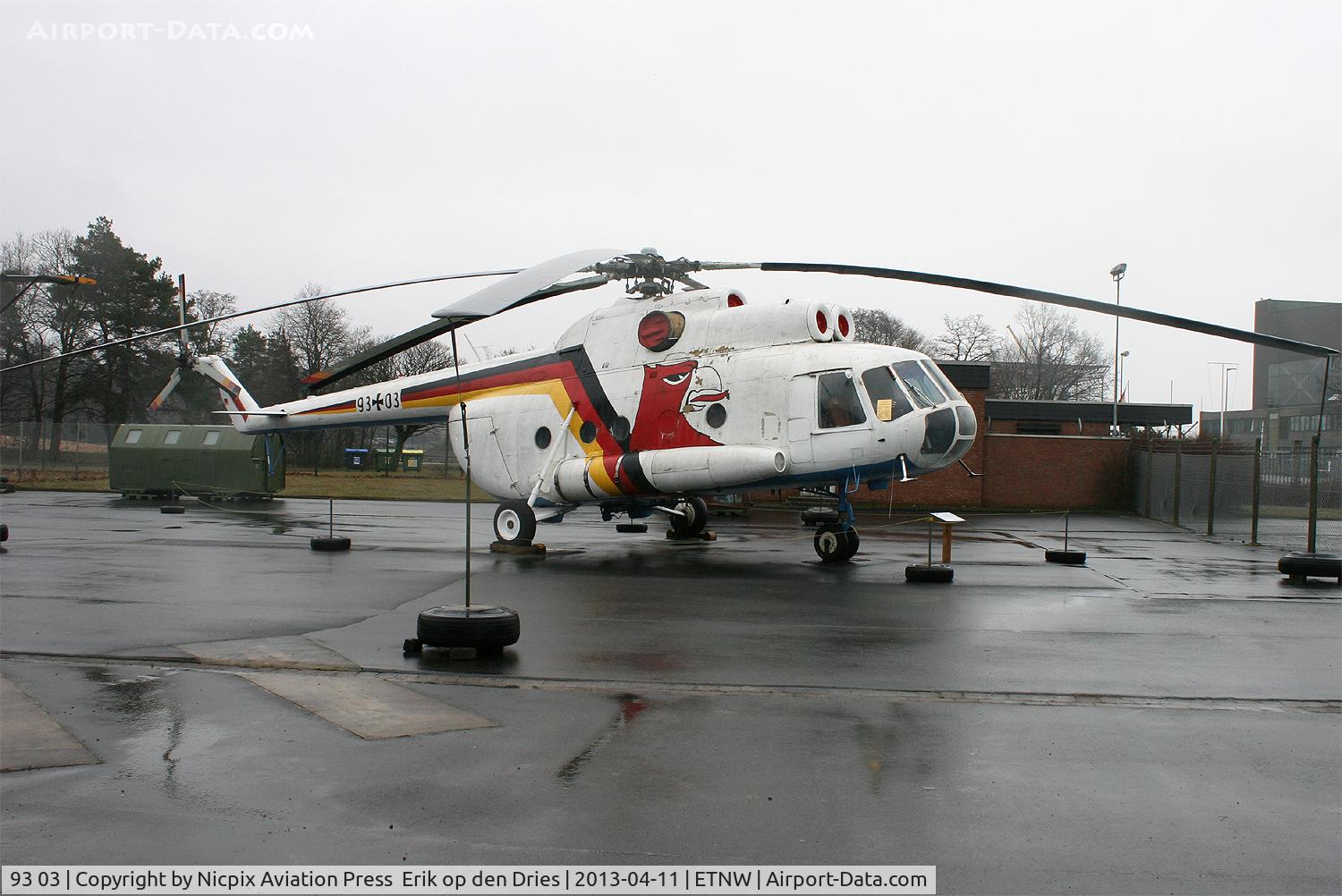 93 03, Mil Mi-8T Hip C/N 10511, Mi-8T 9303 is preserved inside the Base Museum at Wunstorf AB; still wearing its' Cottbus AB Fly-Out colorscheme