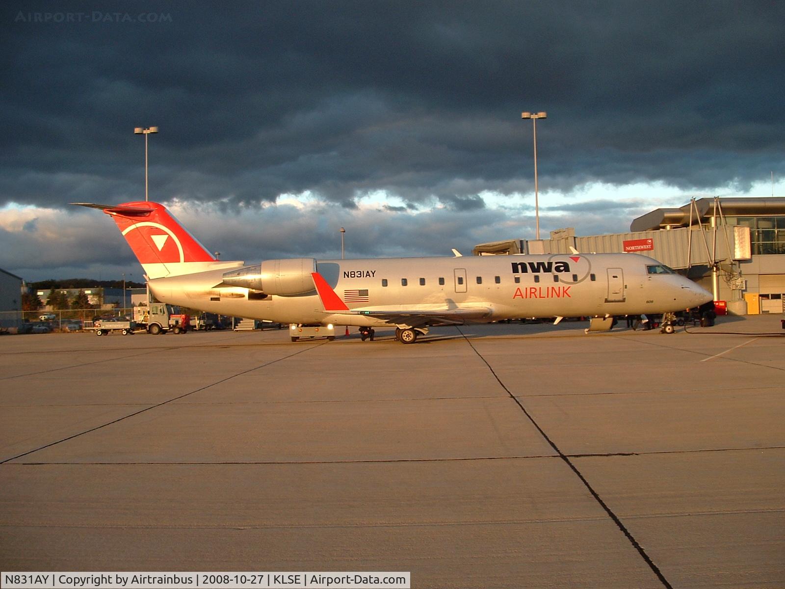 N831AY, 2005 Bombardier CRJ-200LR (CL-600-2B19) C/N 8031, Mesaba Airlines CRJ