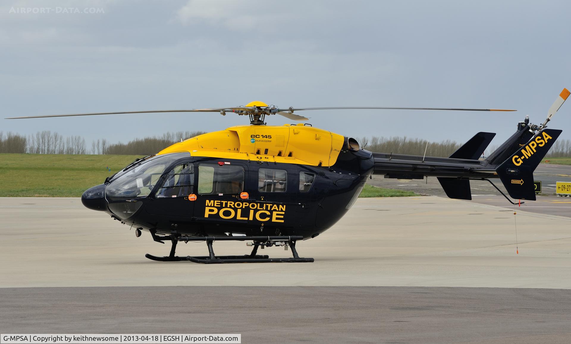 G-MPSA, 2005 Eurocopter-Kawasaki EC-145 (BK-117C-2) C/N 9065, Second Met. helicopter this week !
